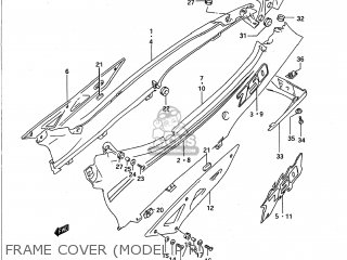 FRAME COVER (MODEL P/R) - GSX750F KATANA 1994 (R) USA (E03)