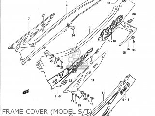 FRAME COVER (MODEL S/T) - GSX750F KATANA 1994 (R) USA (E03)