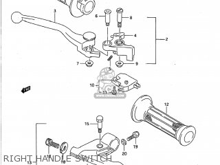 RIGHT HANDLE SWITCH - GSX750F KATANA 1994 (R) USA (E03)