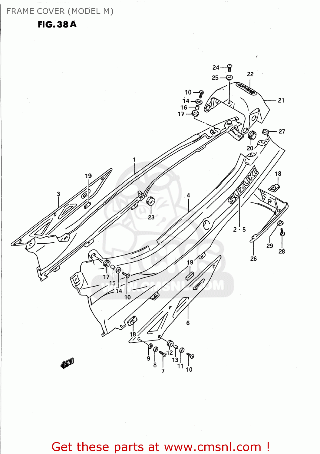 FRAME COVER (MODEL M) GSX750F KATANA 1995 (S) USA (E03)
