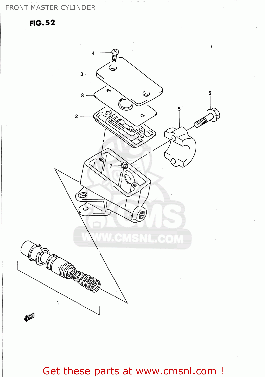 FRONT MASTER CYLINDER GSX750F KATANA 1995 (S) USA (E03)