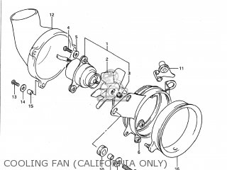 COOLING FAN (CALIFORNIA ONLY) - GSX750F KATANA 1995 (S) USA (E03)