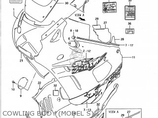 COWLING BODY (MODEL S) - GSX750F KATANA 1995 (S) USA (E03)