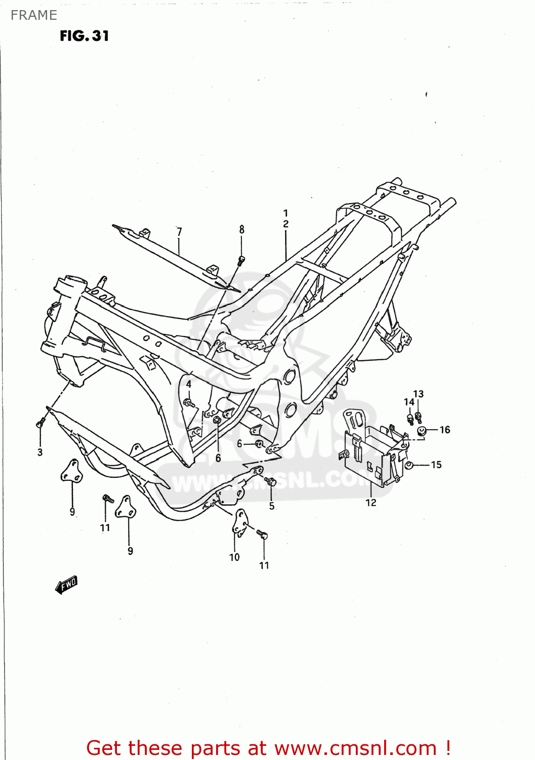 FRAME GSX750F KATANA 1996 (T) USA (E03)