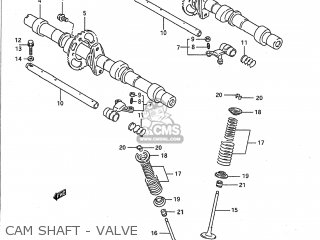 CAM SHAFT - VALVE - GSX750F KATANA 1996 (T) USA (E03)