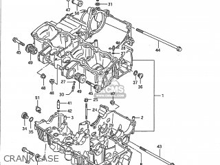CRANKCASE - GSX750F KATANA 1996 (T) USA (E03)