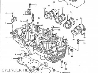 CYLINDER HEAD - GSX750F KATANA 1996 (T) USA (E03)
