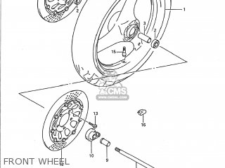 FRONT WHEEL - GSX750F KATANA 1996 (T) USA (E03)