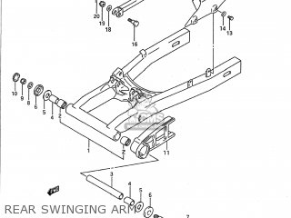 REAR SWINGING ARM - GSX750F KATANA 1996 (T) USA (E03)