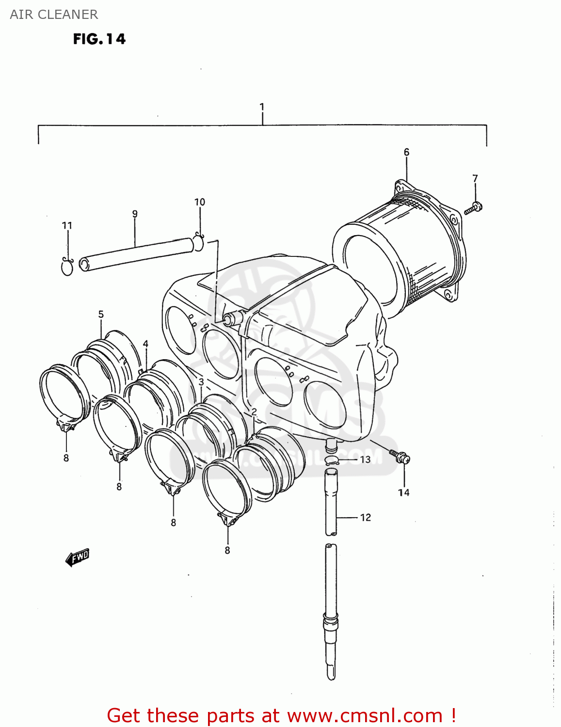 AIR CLEANER GSX750F KATANA 1997 (V) USA (E03)