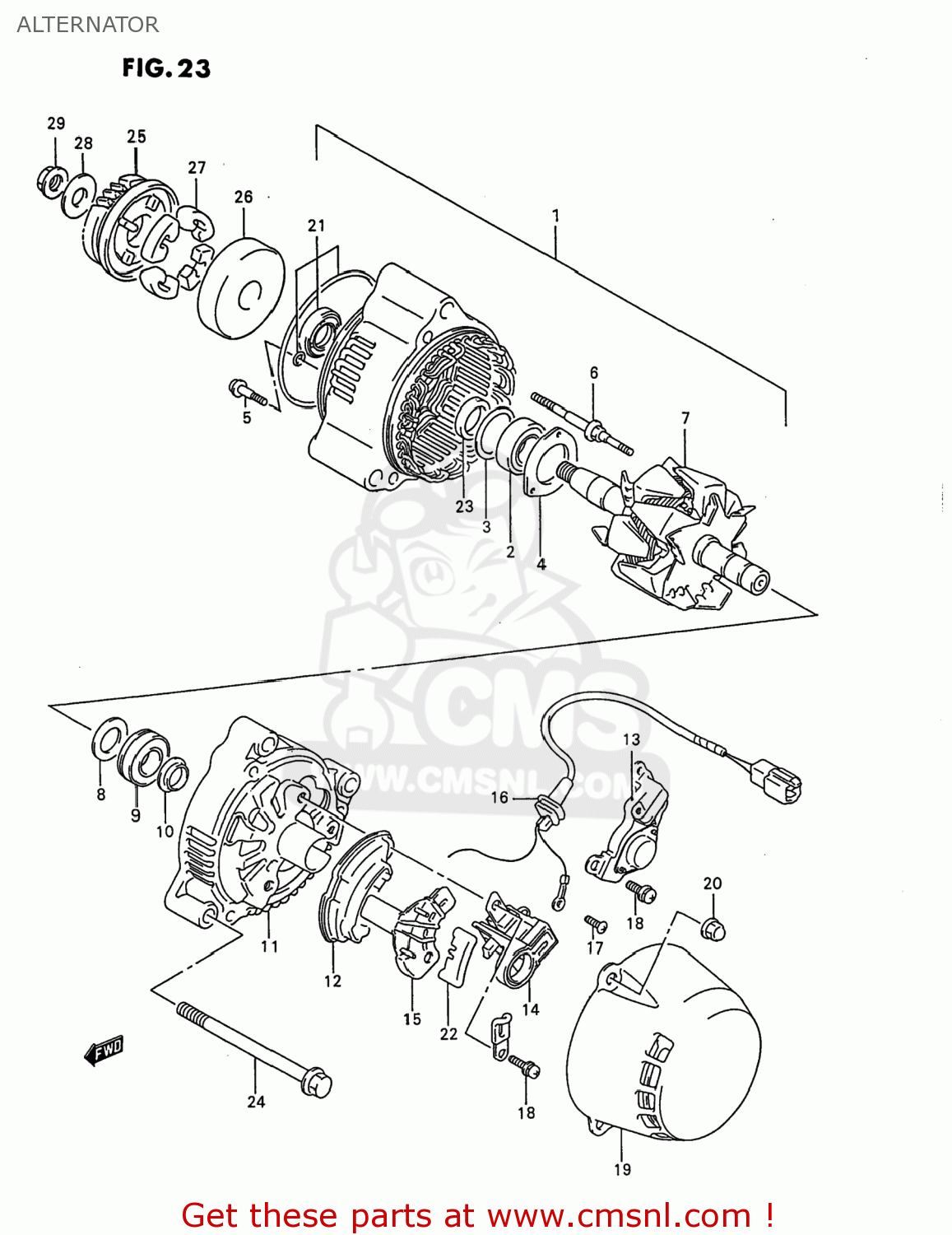 ALTERNATOR GSX750F KATANA 1997 (V) USA (E03)