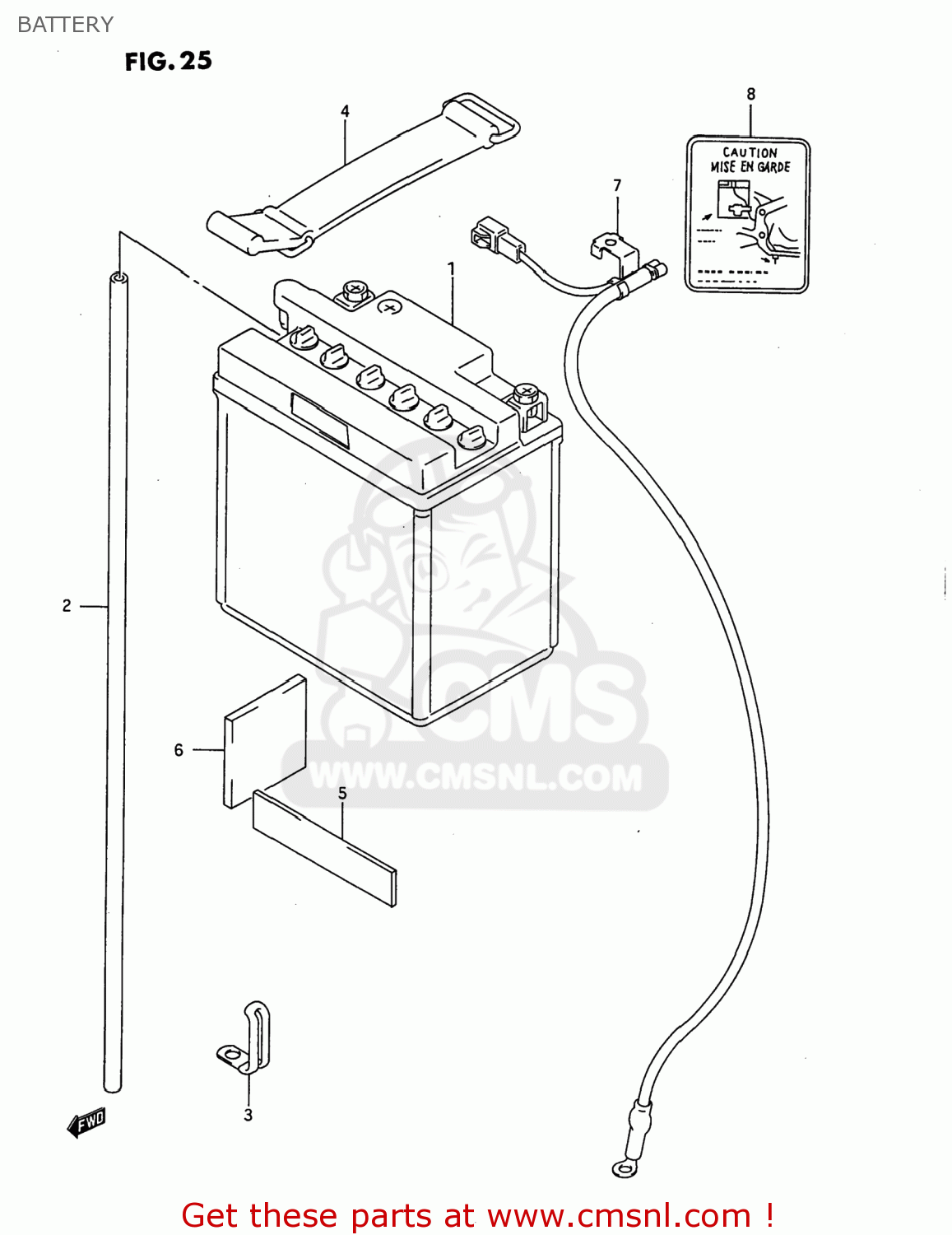 BATTERY GSX750F KATANA 1997 (V) USA (E03)