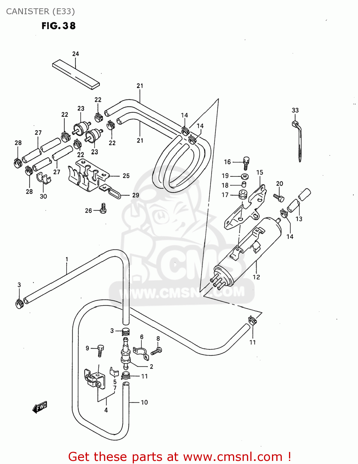 CANISTER (E33) GSX750F KATANA 1997 (V) USA (E03)