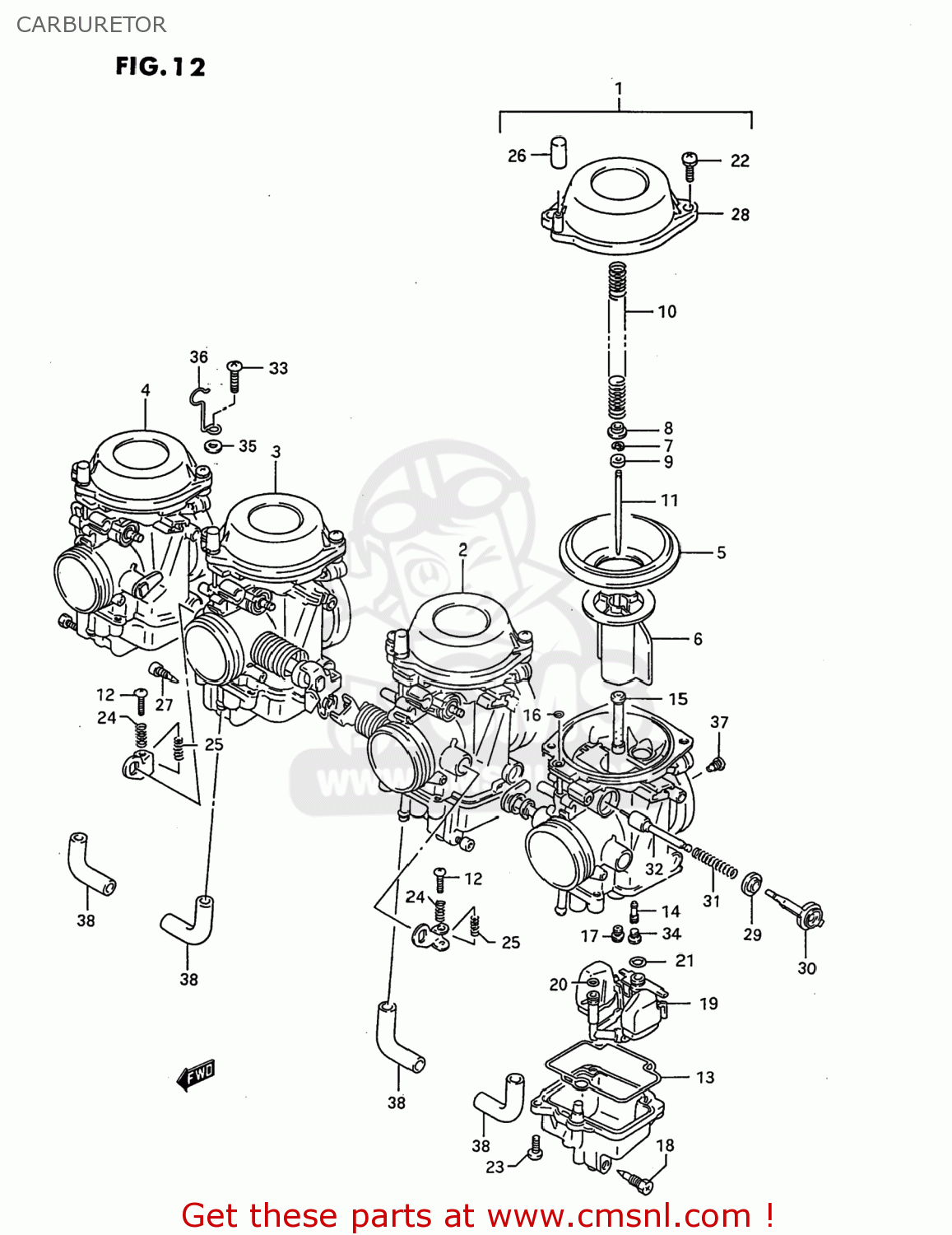 CARBURETOR GSX750F KATANA 1997 (V) USA (E03)