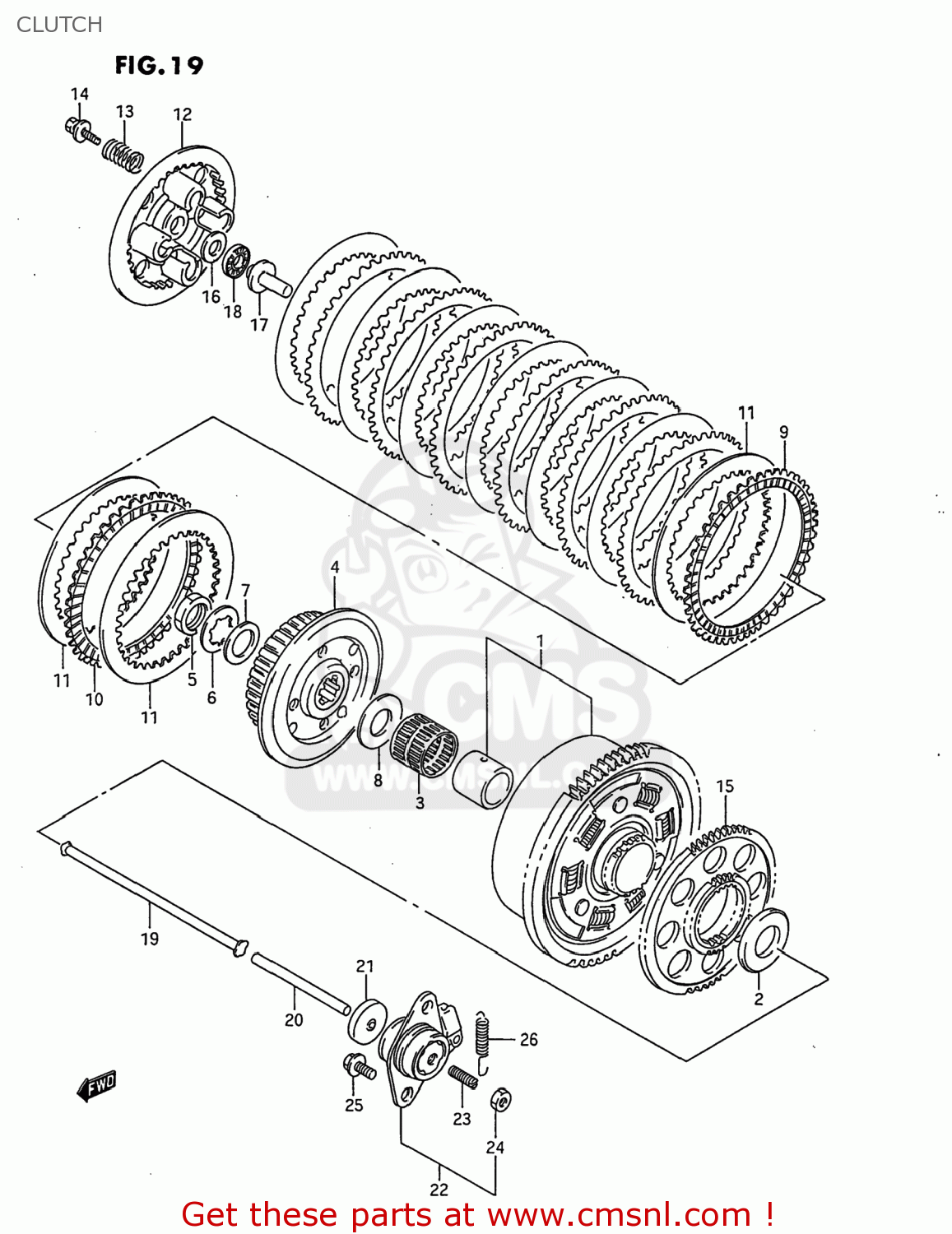 CLUTCH GSX750F KATANA 1997 (V) USA (E03)