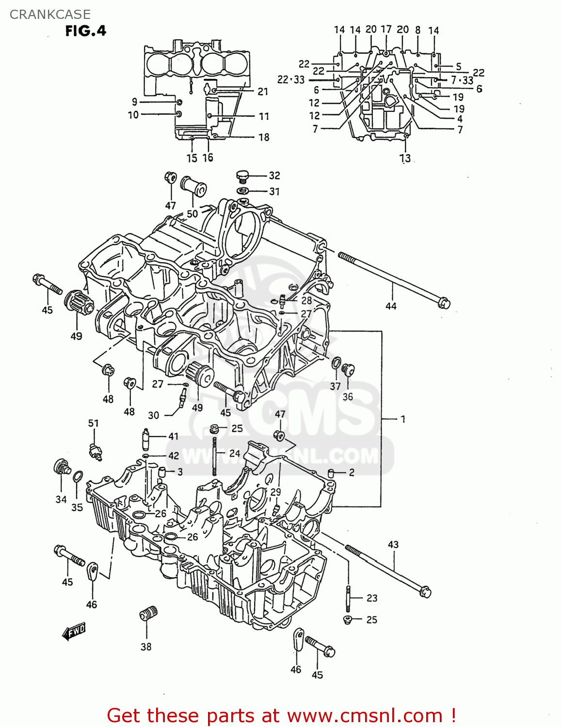 CRANKCASE GSX750F KATANA 1997 (V) USA (E03)