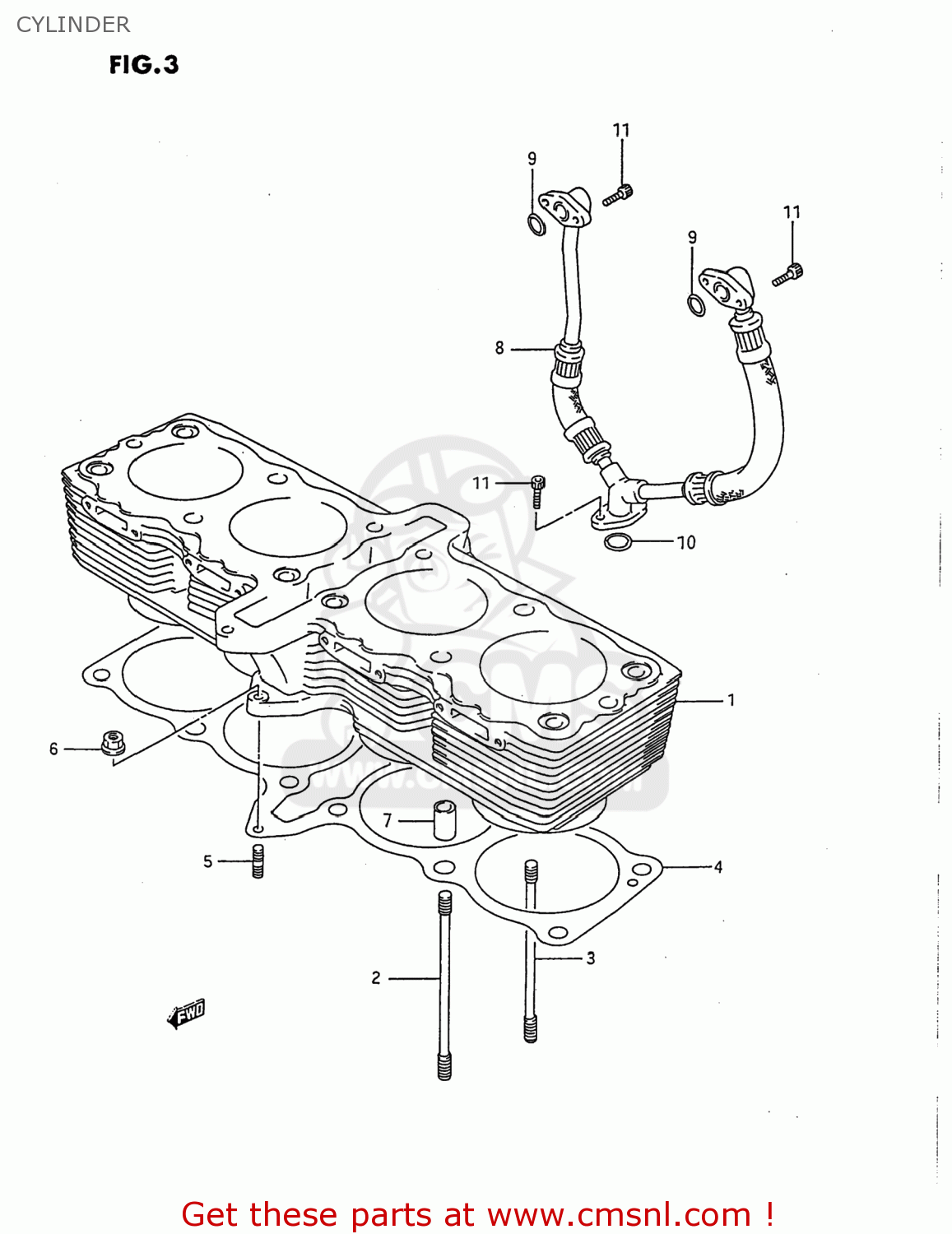 CYLINDER GSX750F KATANA 1997 (V) USA (E03)