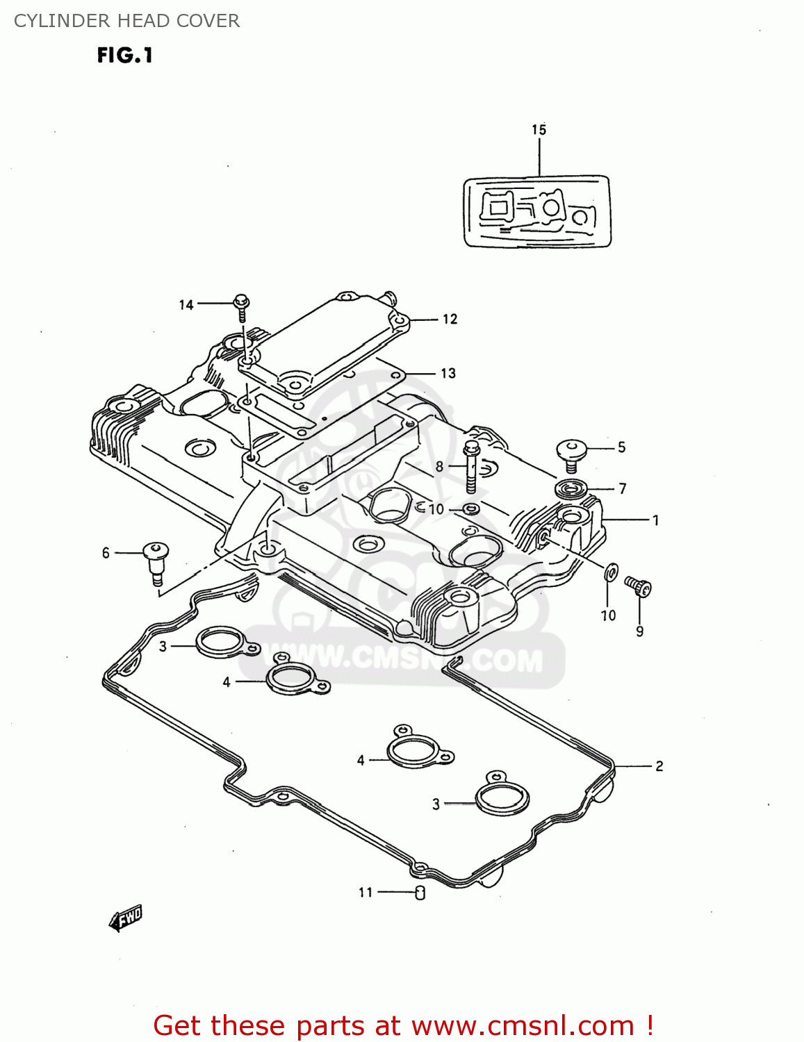 CYLINDER HEAD COVER GSX750F KATANA 1997 (V) USA (E03)