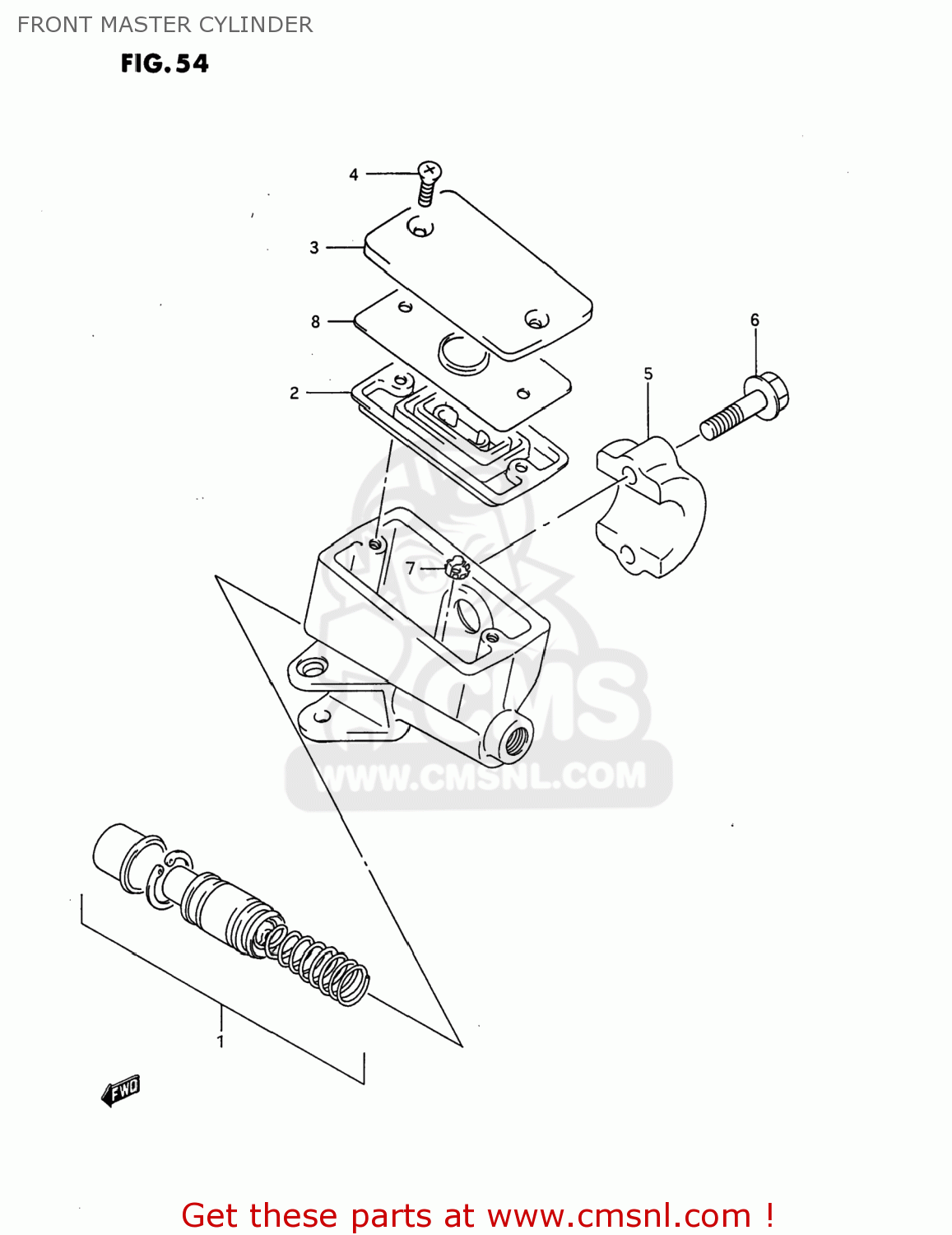 FRONT MASTER CYLINDER GSX750F KATANA 1997 (V) USA (E03)