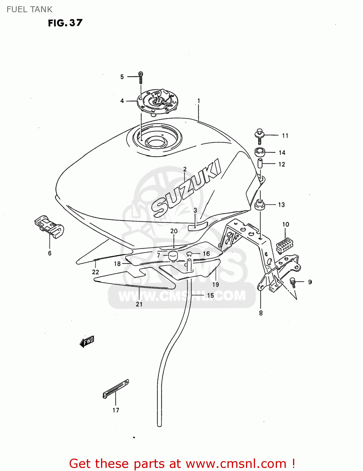 FUEL TANK GSX750F KATANA 1997 (V) USA (E03)