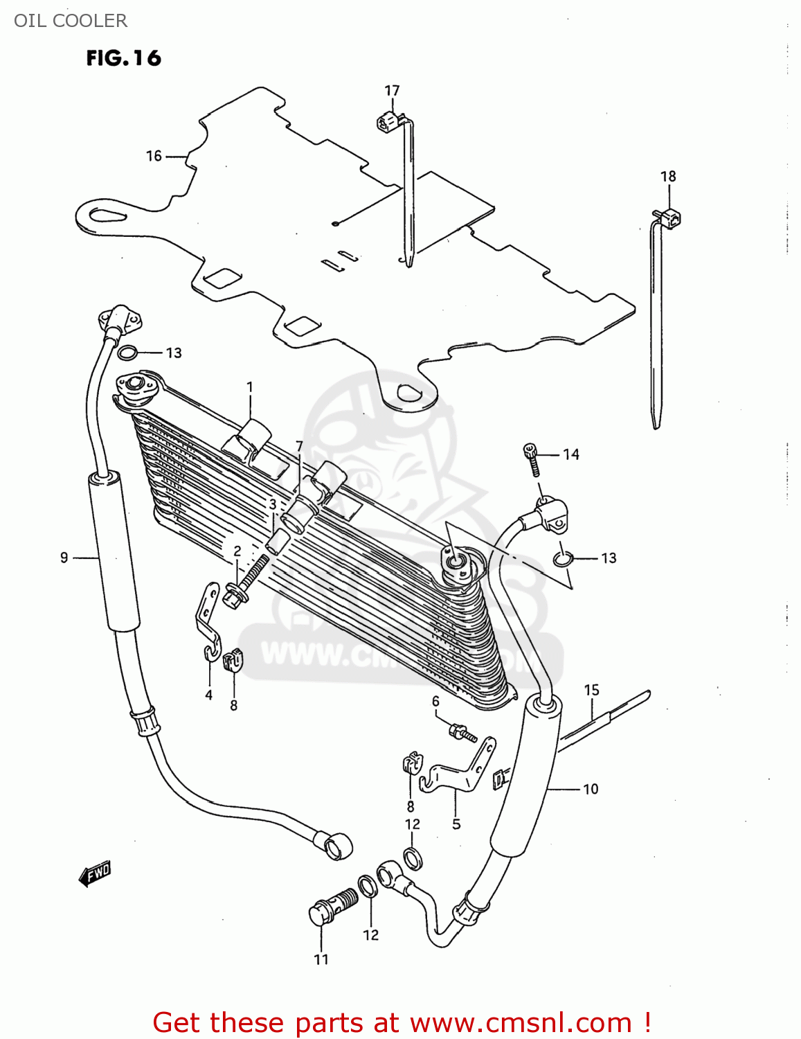 OIL COOLER GSX750F KATANA 1997 (V) USA (E03)