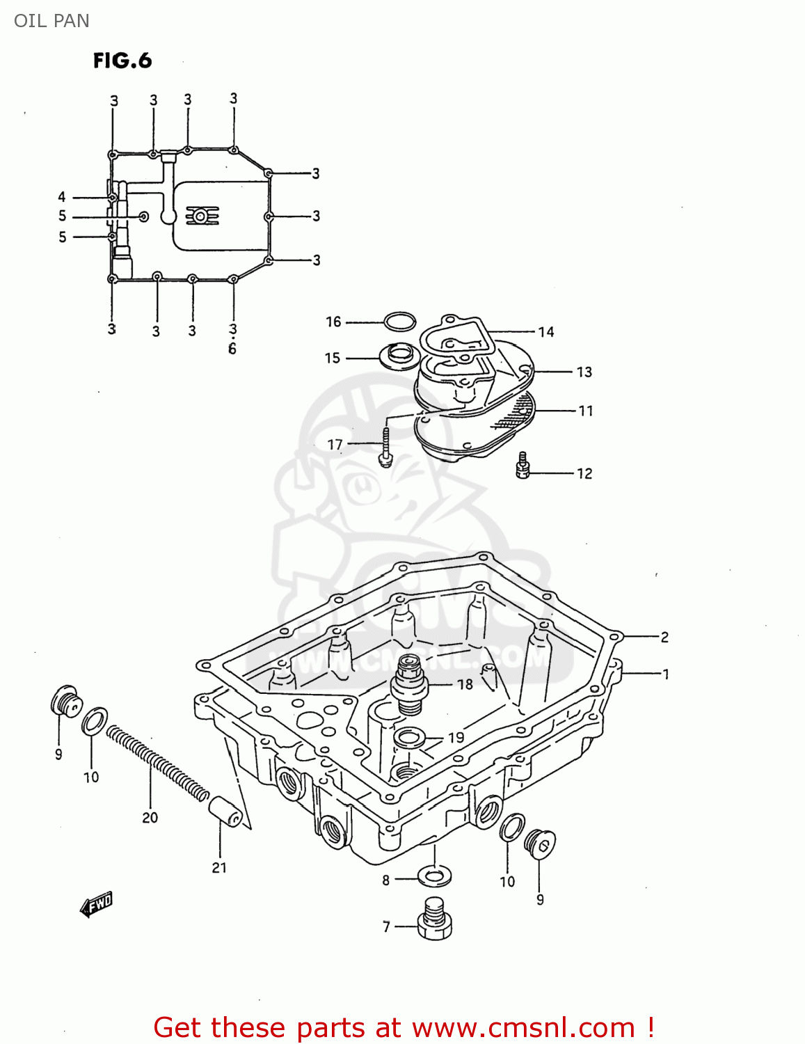 OIL PAN GSX750F KATANA 1997 (V) USA (E03)