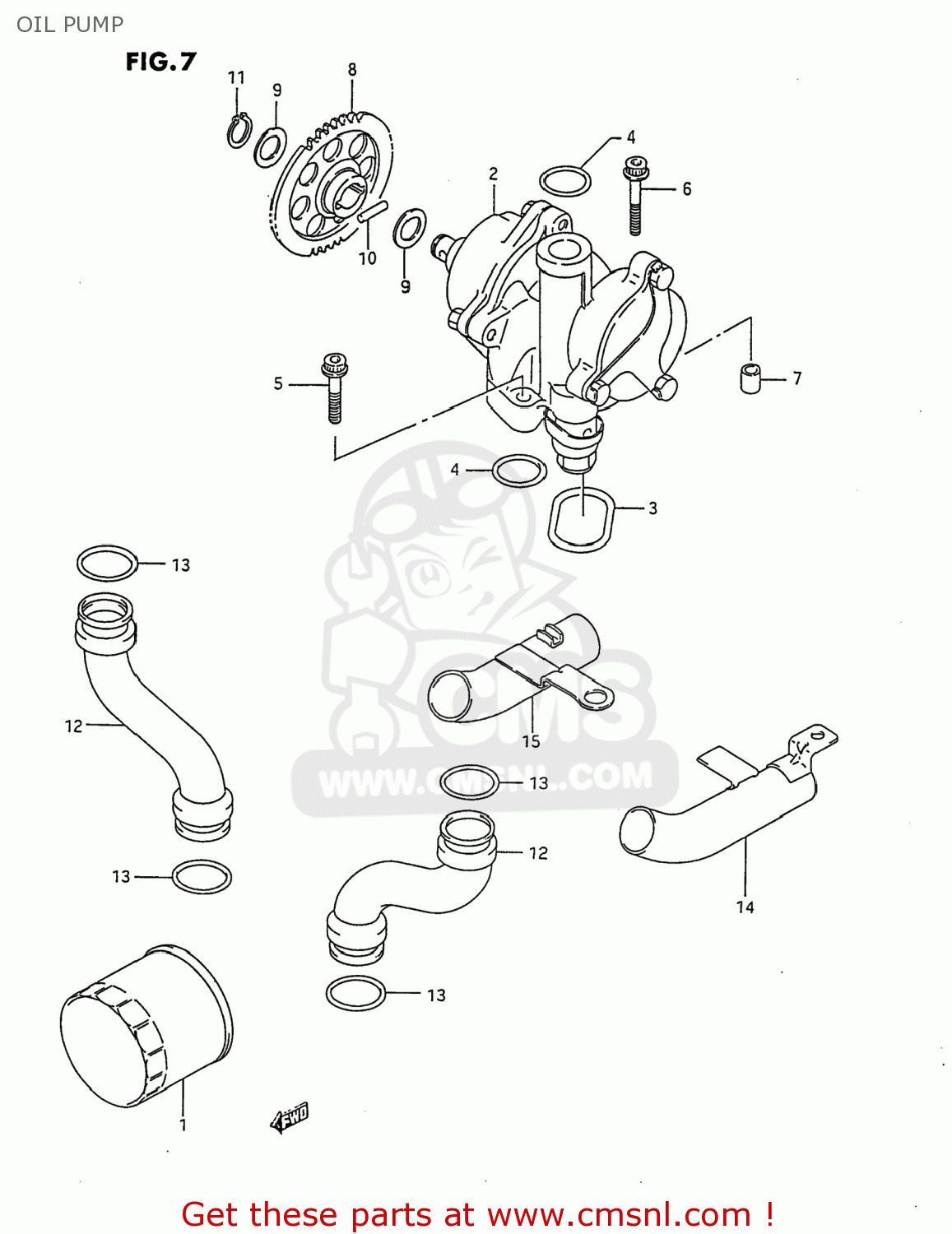 OIL PUMP GSX750F KATANA 1997 (V) USA (E03)