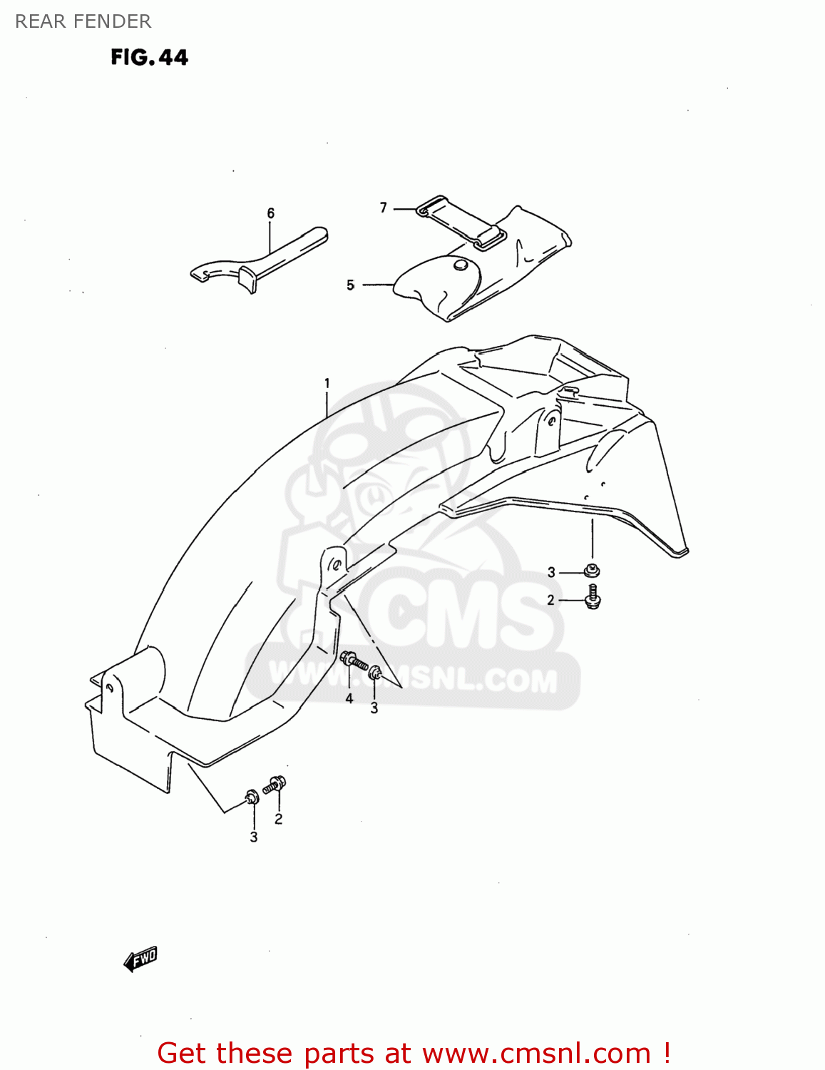 REAR FENDER GSX750F KATANA 1997 (V) USA (E03)
