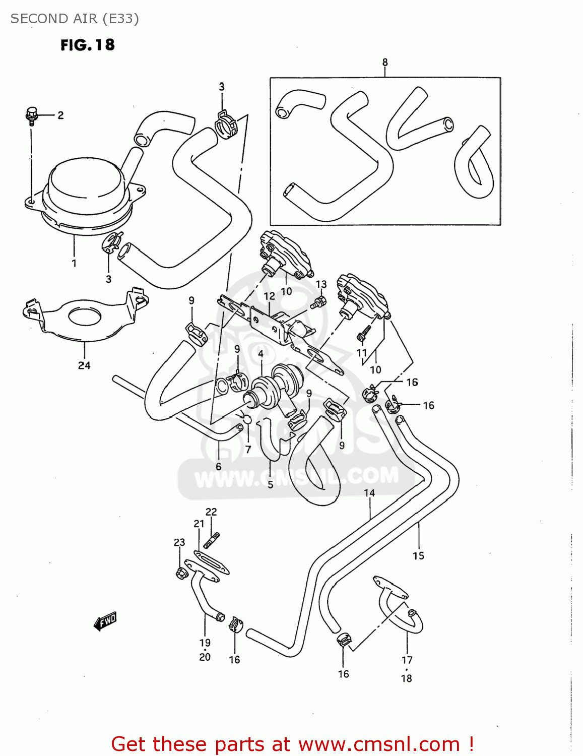 SECOND AIR (E33) GSX750F KATANA 1997 (V) USA (E03)