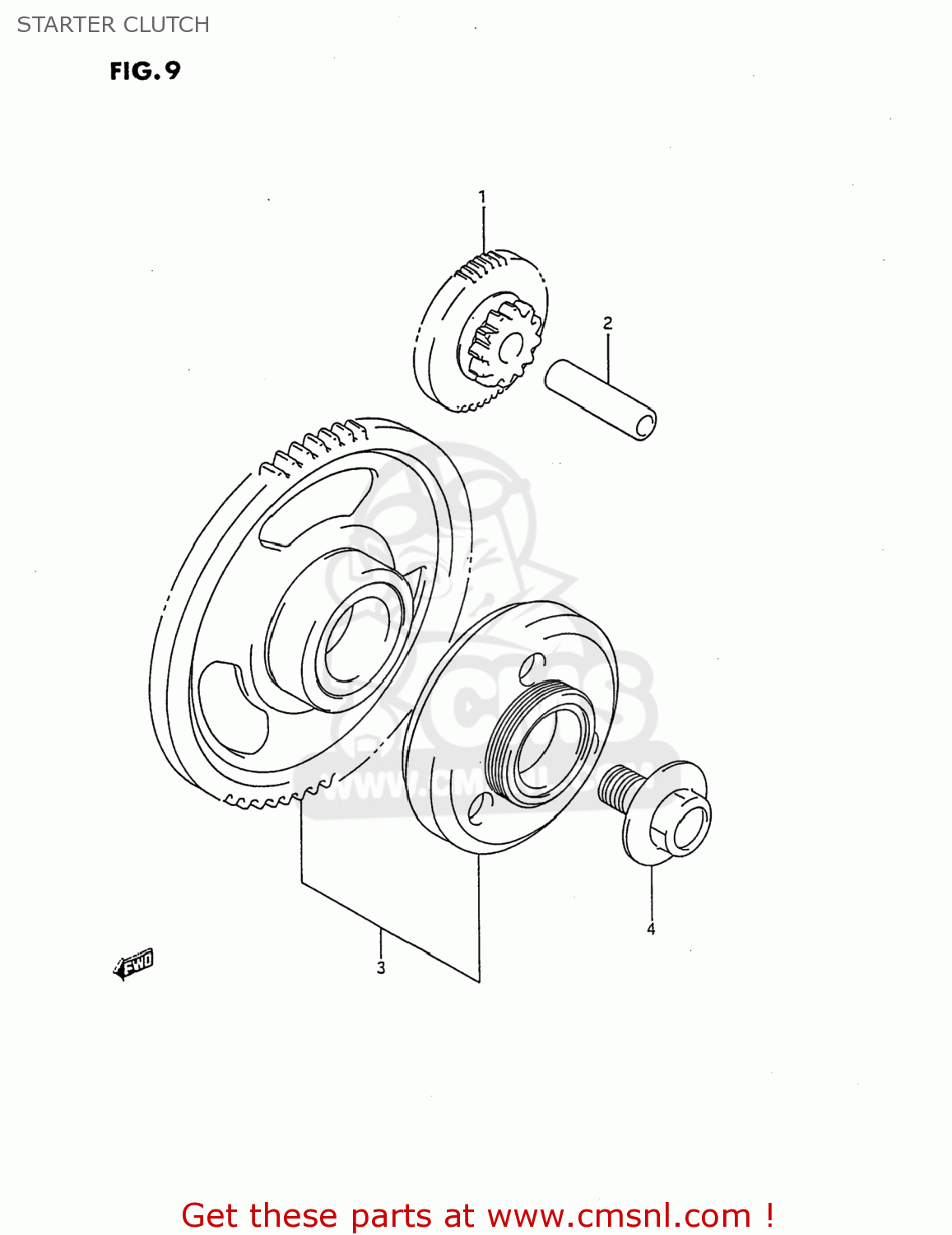 STARTER CLUTCH GSX750F KATANA 1997 (V) USA (E03)