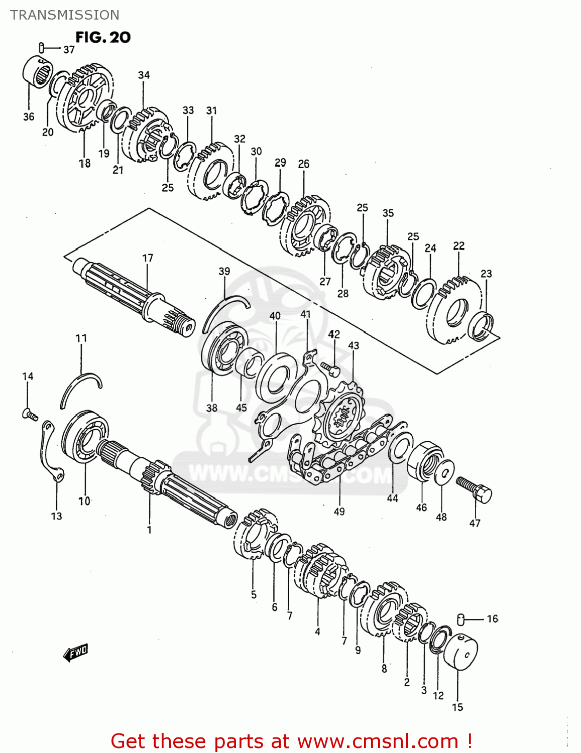 TRANSMISSION GSX750F KATANA 1997 (V) USA (E03)