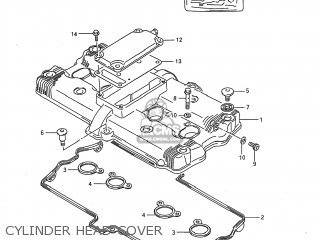 CYLINDER HEAD COVER - GSX750F KATANA 1997 (V) USA (E03)