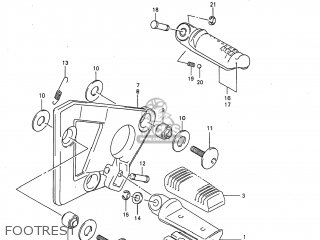 FOOTREST - GSX750F KATANA 1997 (V) USA (E03)