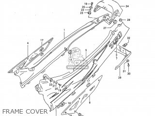 FRAME COVER - GSX750F KATANA 1997 (V) USA (E03)