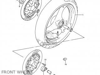 FRONT WHEEL - GSX750F KATANA 1997 (V) USA (E03)