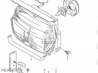HEADLAMP - GSX750F KATANA 1997 (V) USA (E03)
