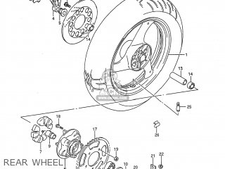 REAR WHEEL - GSX750F KATANA 1997 (V) USA (E03)