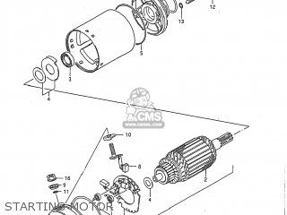 STARTING MOTOR - GSX750F KATANA 1997 (V) USA (E03)