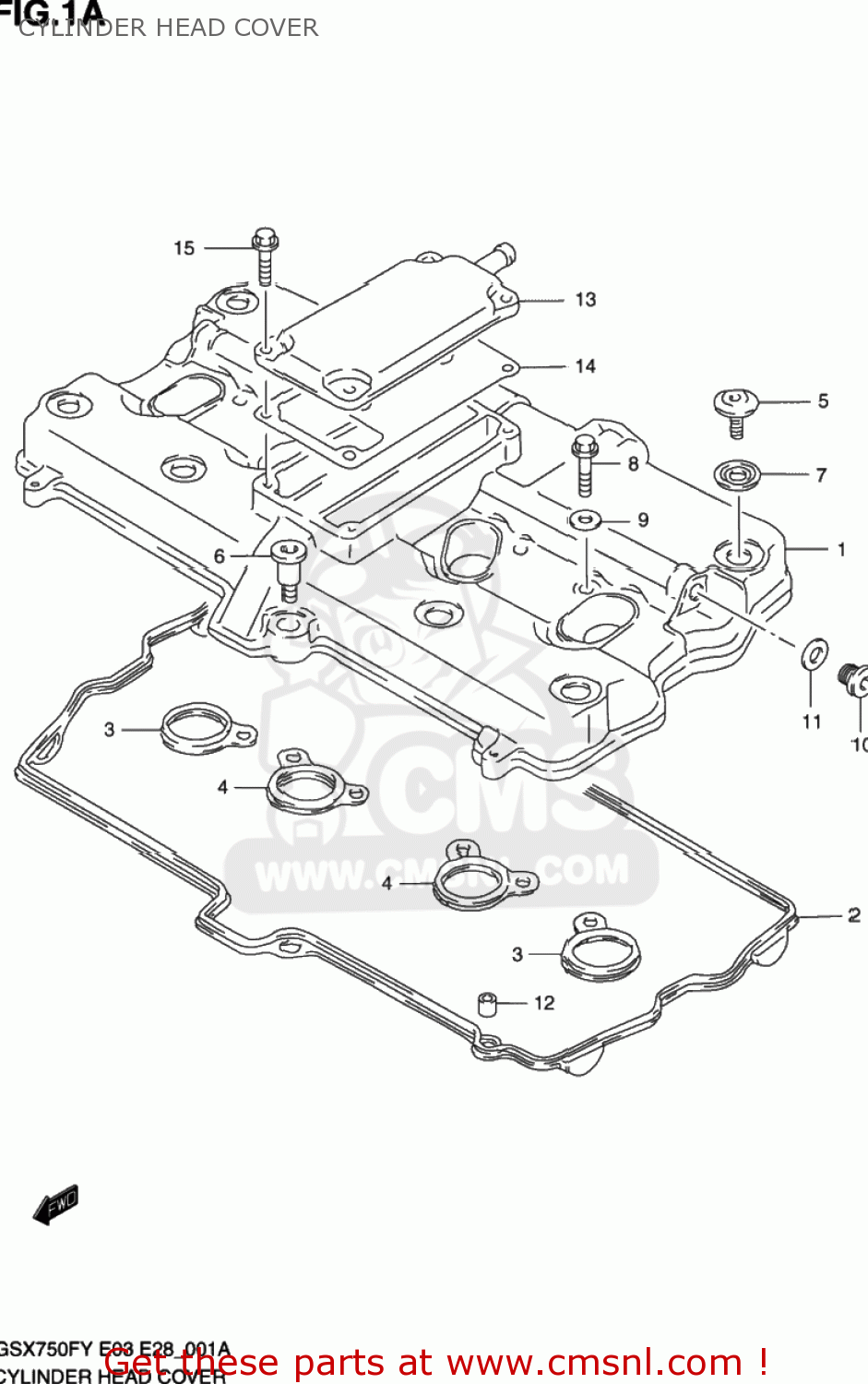 CYLINDER HEAD COVER GSX750F KATANA 1998 (W) USA (E03)