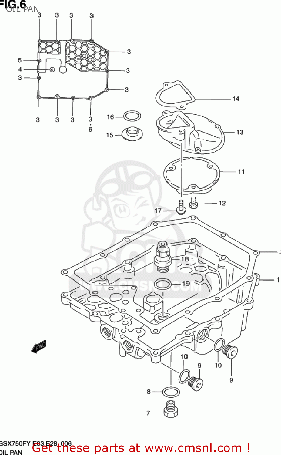 OIL PAN GSX750F KATANA 1998 (W) USA (E03)