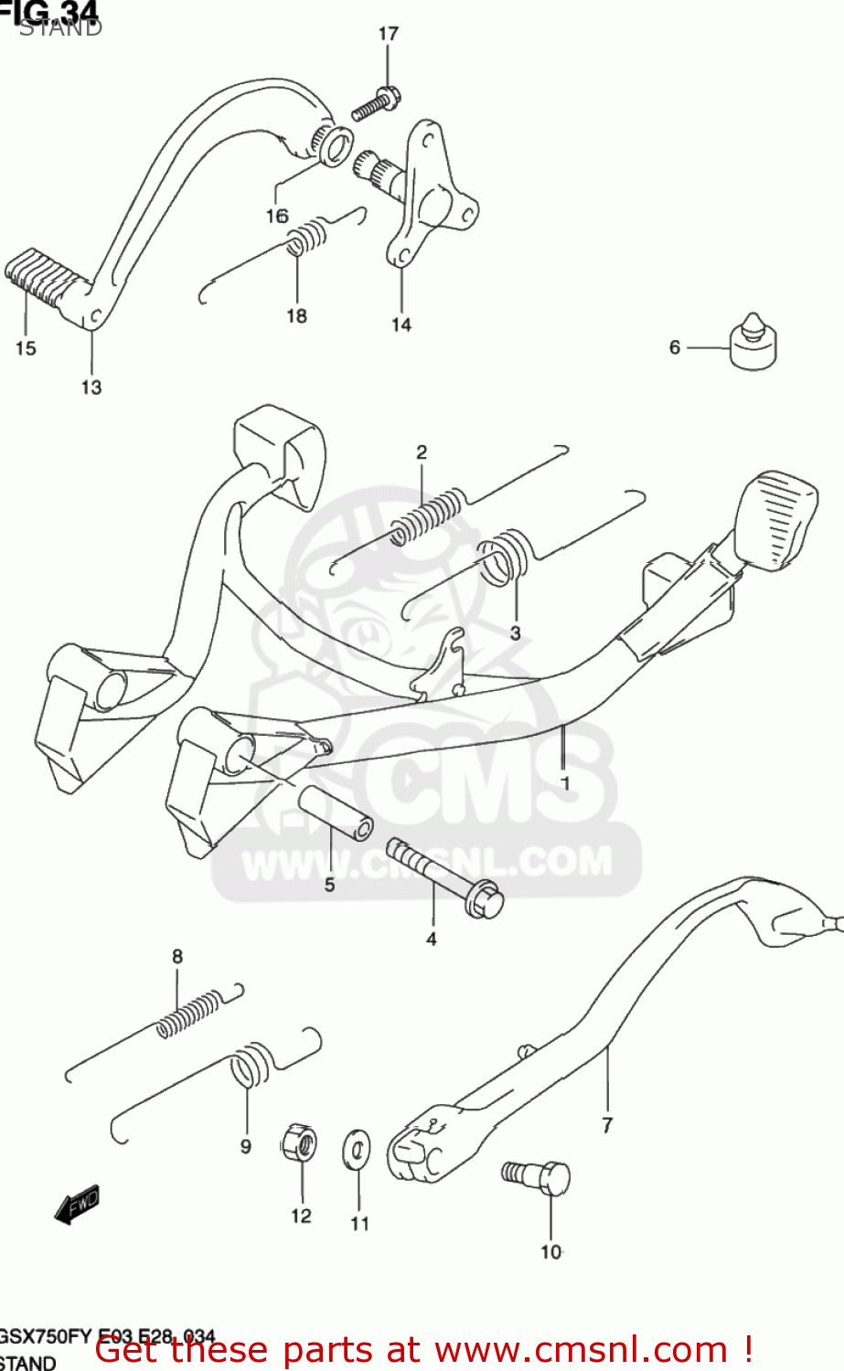 STAND GSX750F KATANA 1998 (W) USA (E03)
