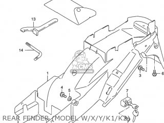 REAR FENDER (MODEL W/X/Y/K1/K2) - GSX750F KATANA 1998 (W) USA (E03)