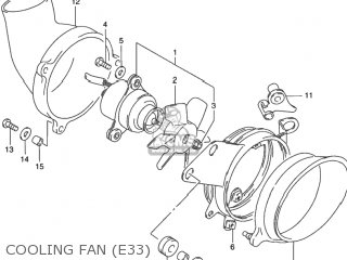 COOLING FAN (E33) - GSX750F KATANA 1999 (X) USA (E03)