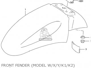 FRONT FENDER (MODEL W/X/Y/K1/K2) - GSX750F KATANA 1999 (X) USA (E03)