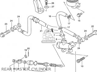 REAR MASTER CYLINDER - GSX750F KATANA 1999 (X) USA (E03)