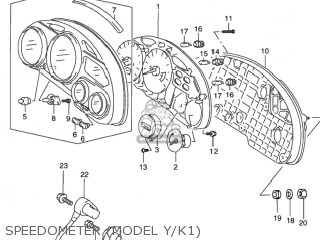 SPEEDOMETER (MODEL Y/K1) - GSX750F KATANA 1999 (X) USA (E03)