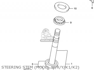 STEERING STEM (MODEL W/X/Y/K1/K2) - GSX750F KATANA 1999 (X) USA (E03)