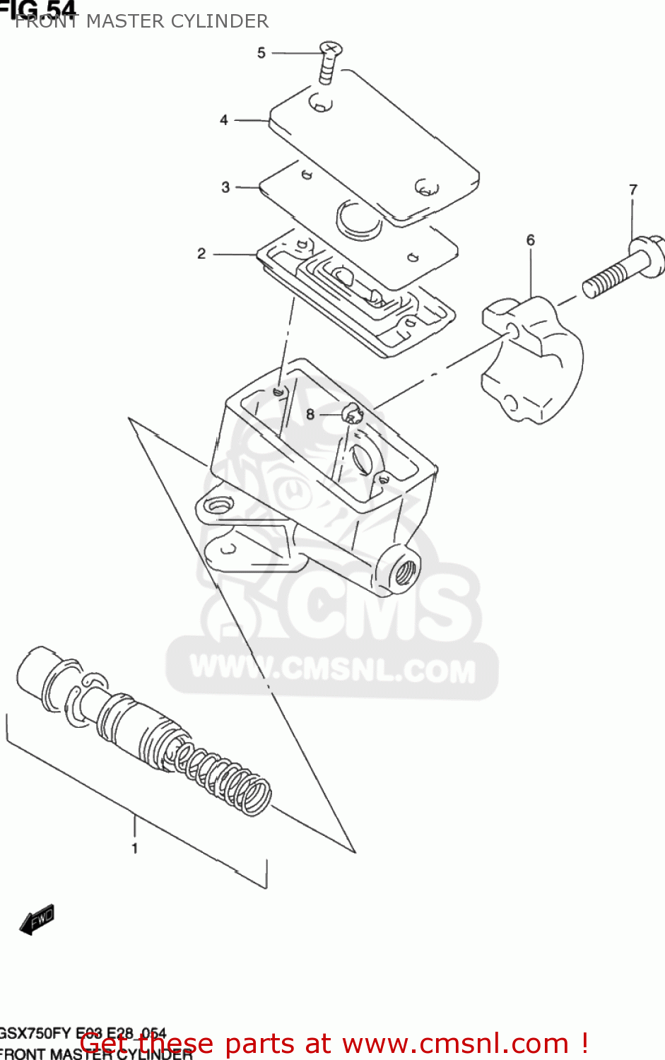 FRONT MASTER CYLINDER GSX750F KATANA 2000 (Y) USA (E03)