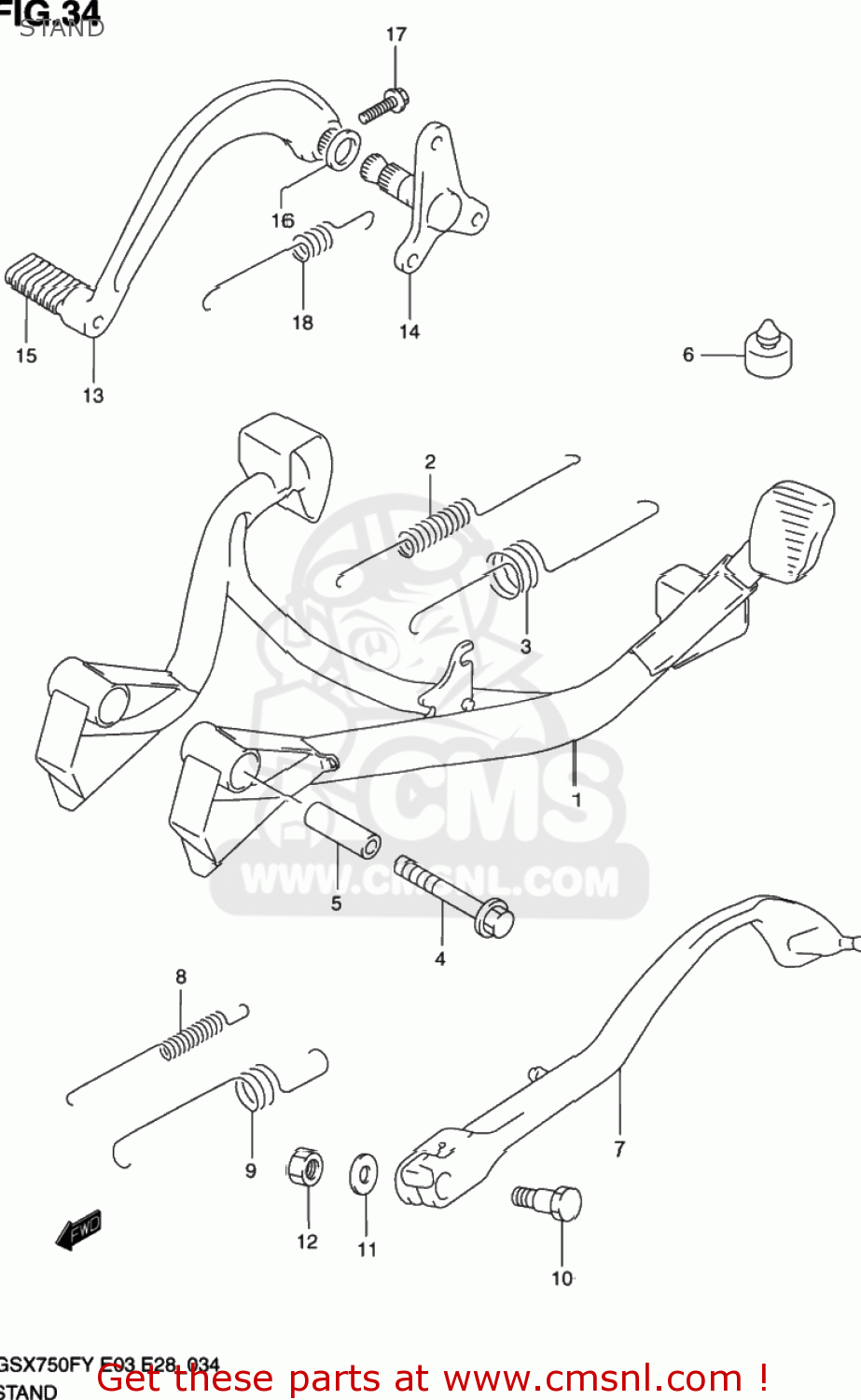 STAND GSX750F KATANA 2000 (Y) USA (E03)