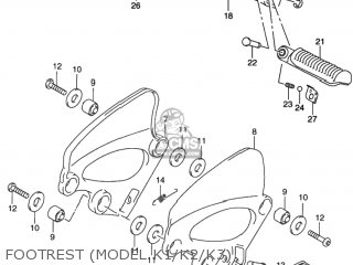 FOOTREST (MODEL K1/K2/K3) - GSX750F KATANA 2000 (Y) USA (E03)